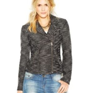 Lucky Brand tweed moto jacket